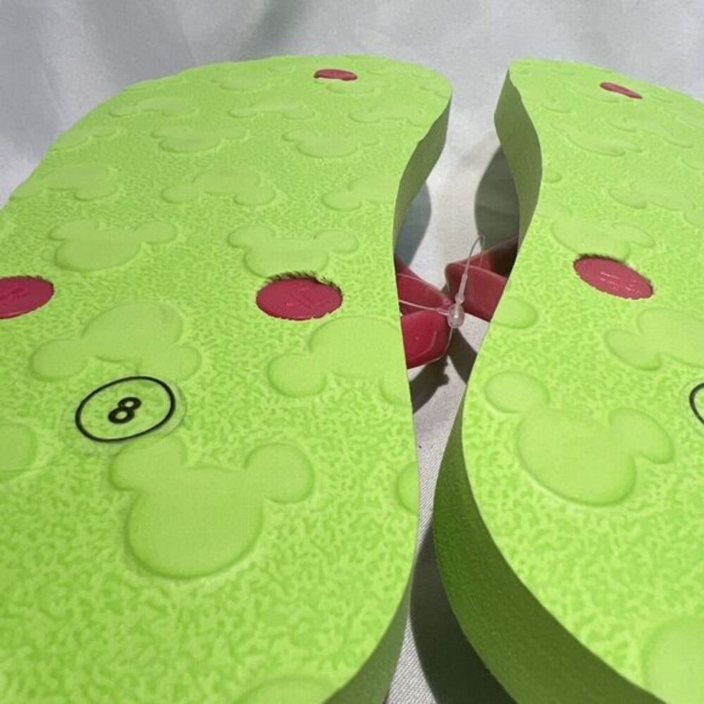 New Authentic Disney World Park Merchandise Mickey Mouse Fruit Flip Flops Wmn 8 - Picture 6 of 6